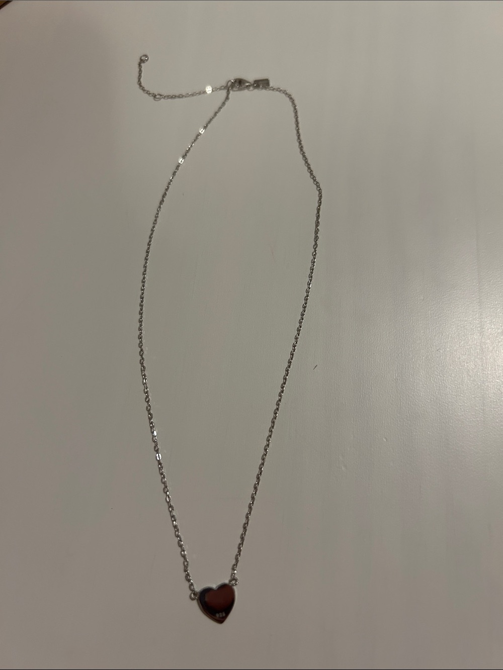 Silver Melinda Maria heart necklace